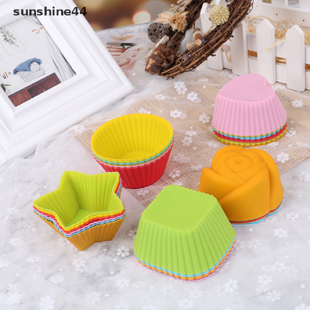 Sunshine 6PCS Cetakan Cupcake Bahan Silikon