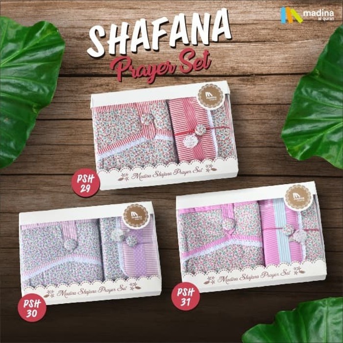 Prayer Set Madina Shafana (Mukena + Al-Quran + Sajadah)