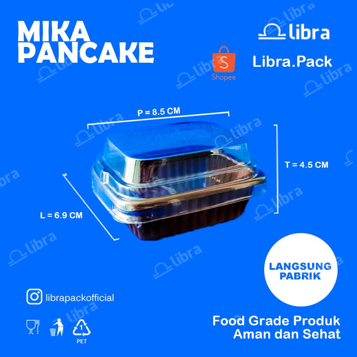 Jual Mika Pancake Durian Tempat Kue Kotak Puding Mika Pancake Durian