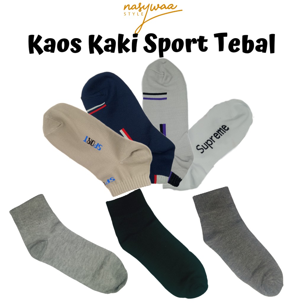 Kaos Kaki Sport Pendek Tebal