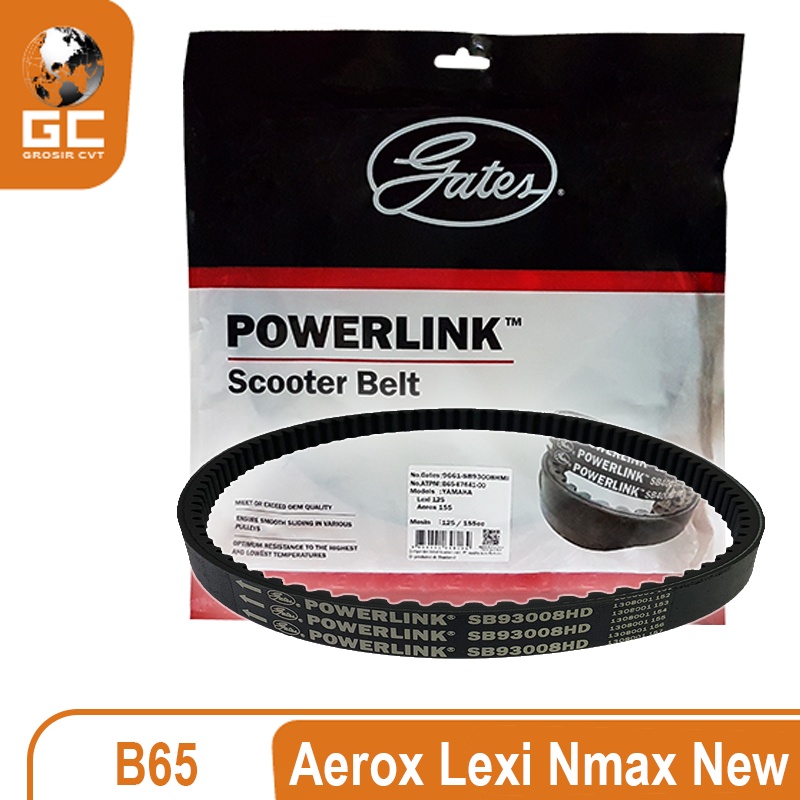 Van belt V Belt Vanbelt Fanbelt Aerox Lexi Nmax New B65 Gates Powerlink