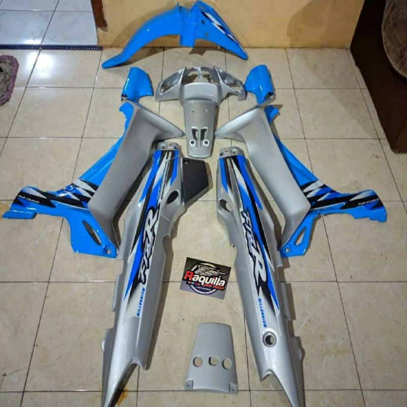 Cover Body Fizr F1zr Full Set Halus Cover Bodi Yamaha Fiz r FizR Milenium Biru Silver