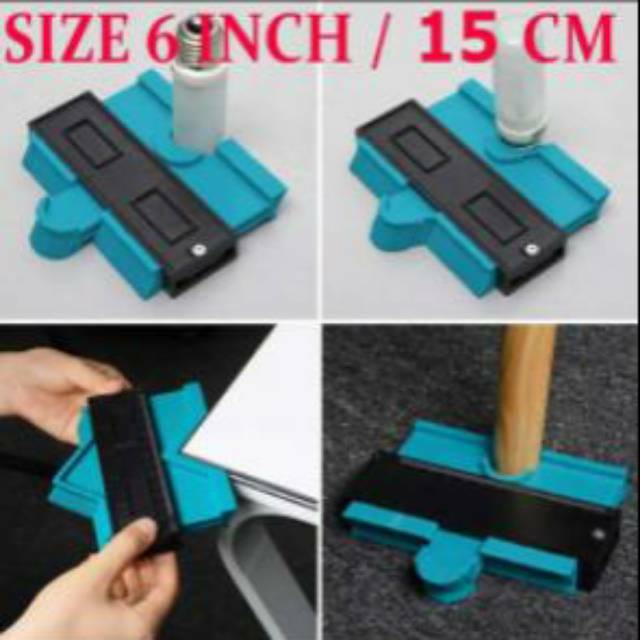

gk Countur Copy Ruler 6 inci / Penggaris Pengukur Copy Tukang Kayu Plapon