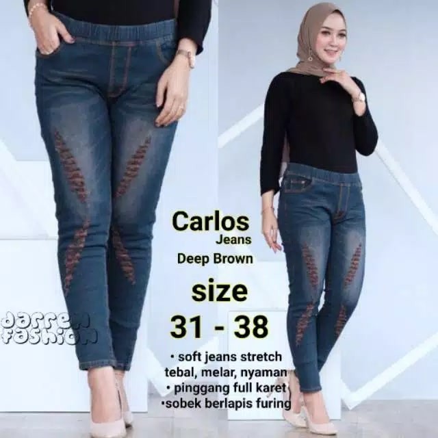 CARLOS JEANS / LEGGING JEANS SOBEK ADA LAPISAN