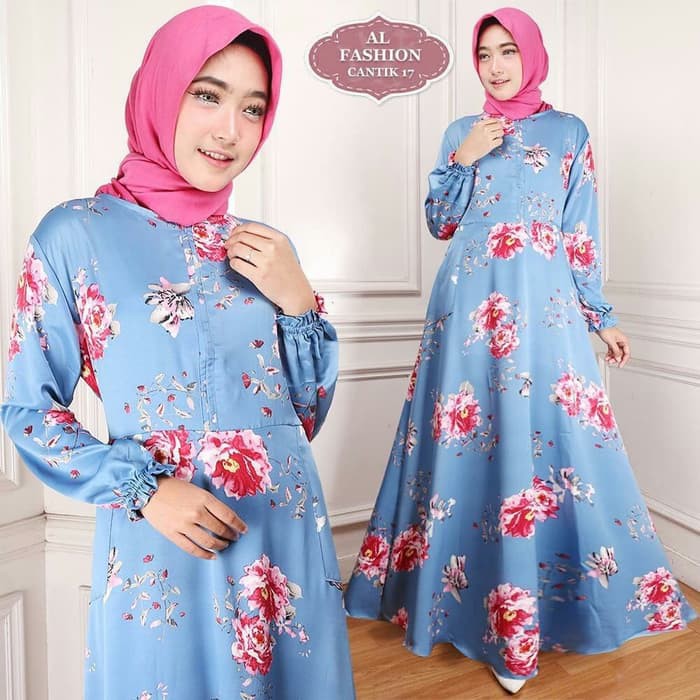 gamis murah gamis maxmara terbaru cantik 17 biru maxi dres baju muslim
