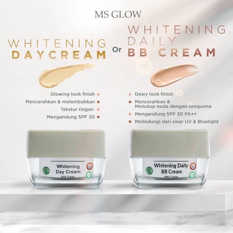 Whitening day cream ms glow / bb cream