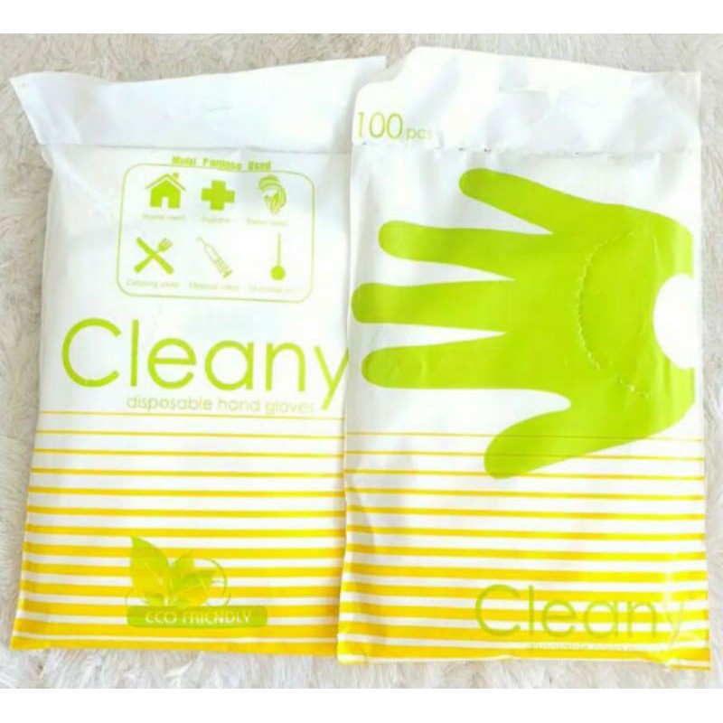 Sarung tangan plastik Cleany 100pcs