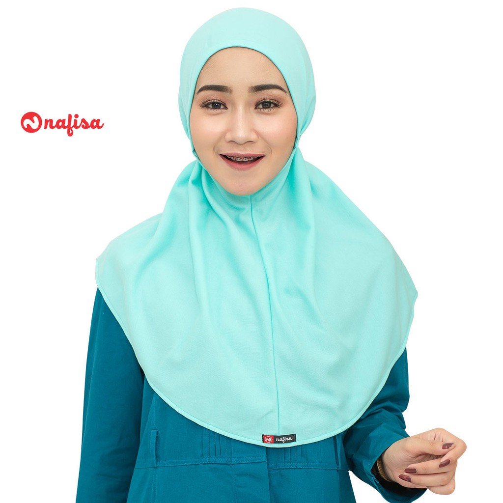 Jilbab Instan Kaos Antem Nafisa Hijab AT HOME M | Hijab Instan Tali Kerudung Khimar Non Pad