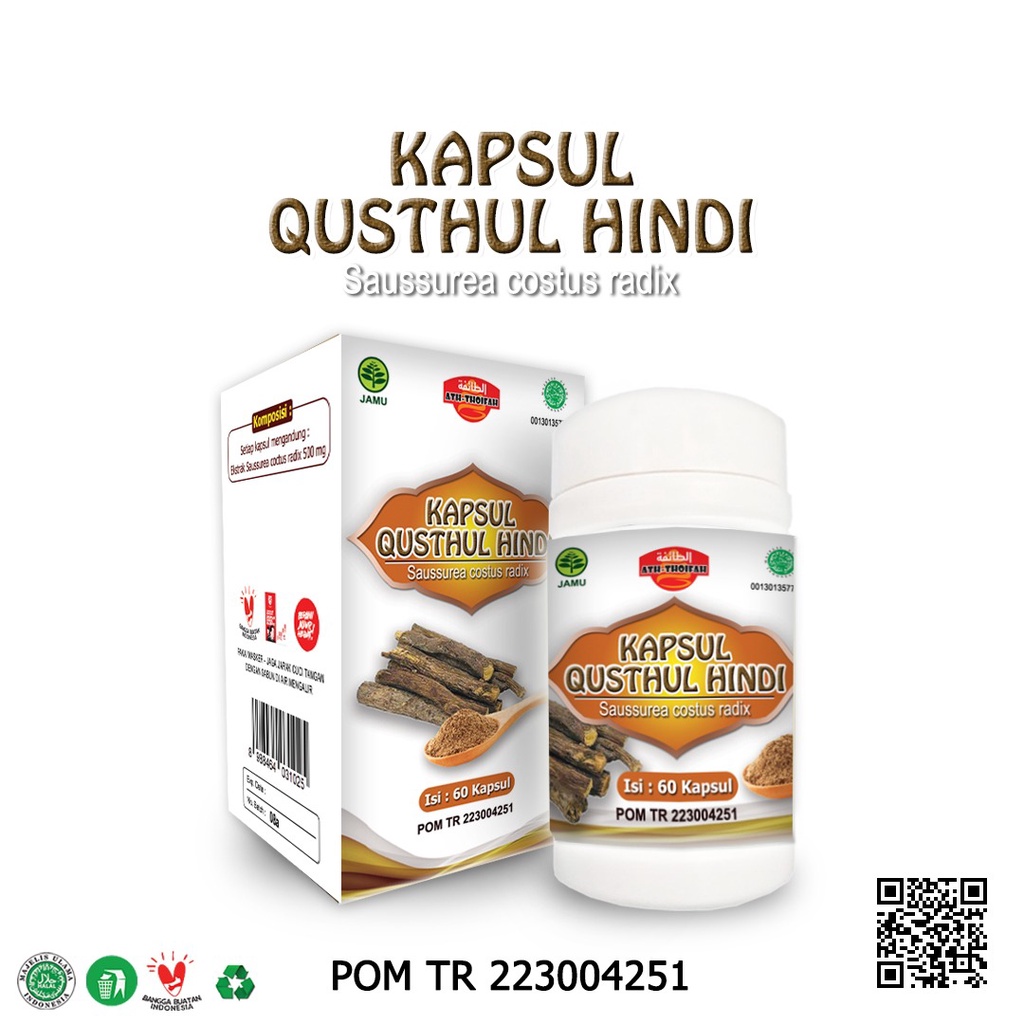 Kapsul Qusthul Hindi BPOM Ath-Thoifah Imunitas Radang Paru Paru Asma Virus dll