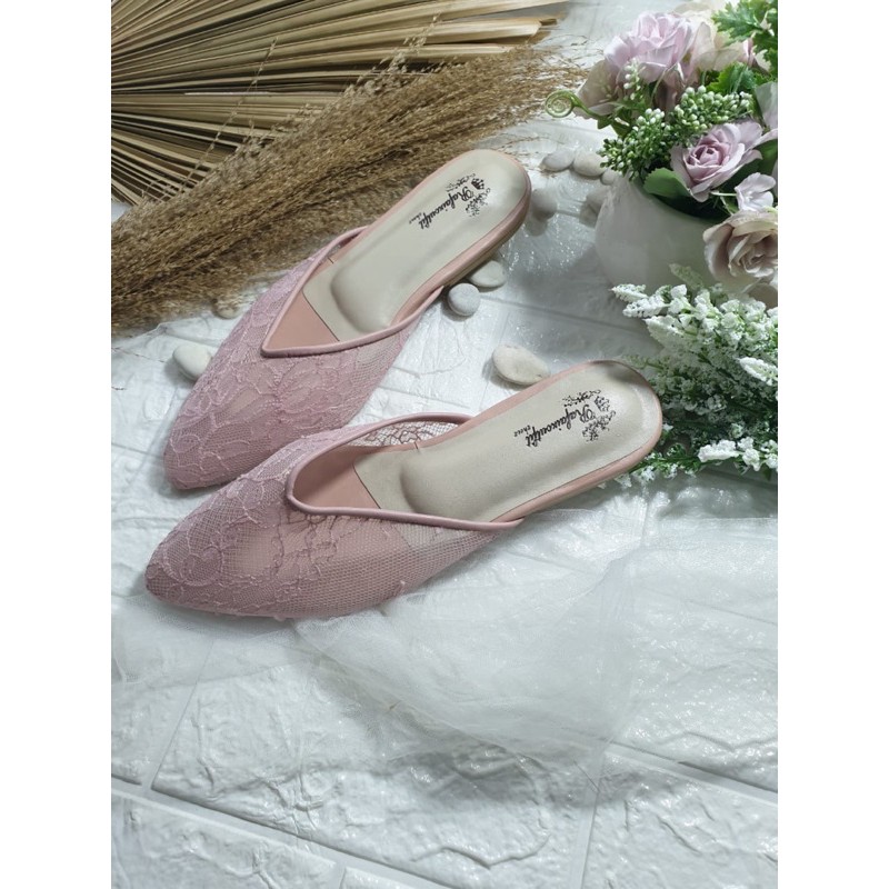 flatshoes kathy dustypink tinggi 1cm