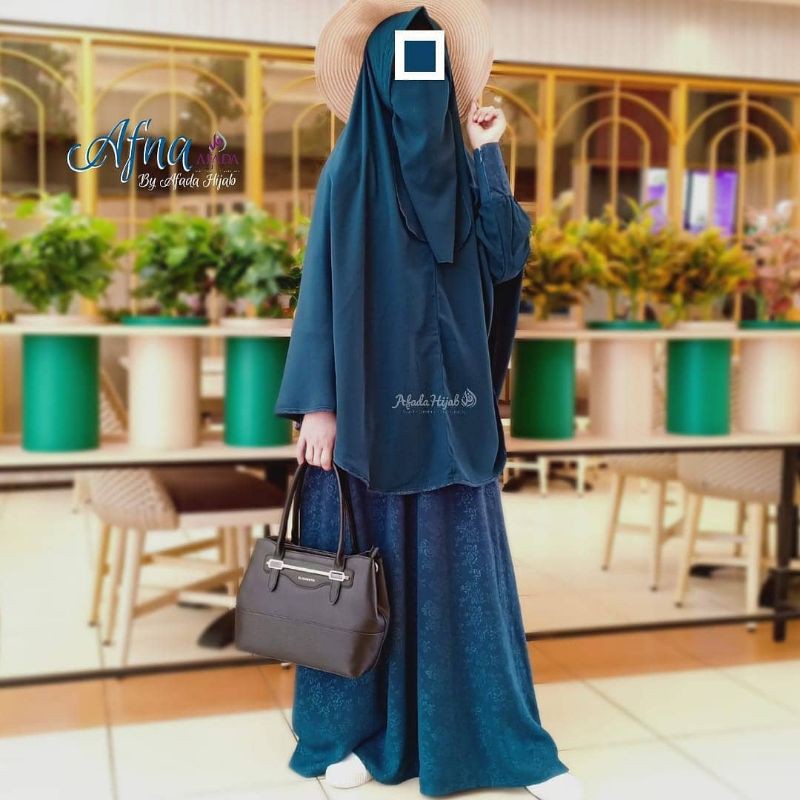 FASHION MUSLIM PAKAIAN WANITA SET AFNA MOTIF SET CADAR TERBARU TERLARIS TERMURAH