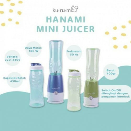 Kurumi Hanami Mini Juicer Blender Penghancur Makanan Bayi