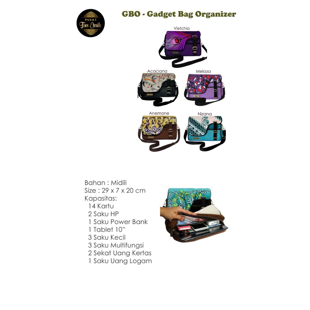 Tas Selempang Wanita Makara GBO Etnik Berkualitas Gebyar Promo