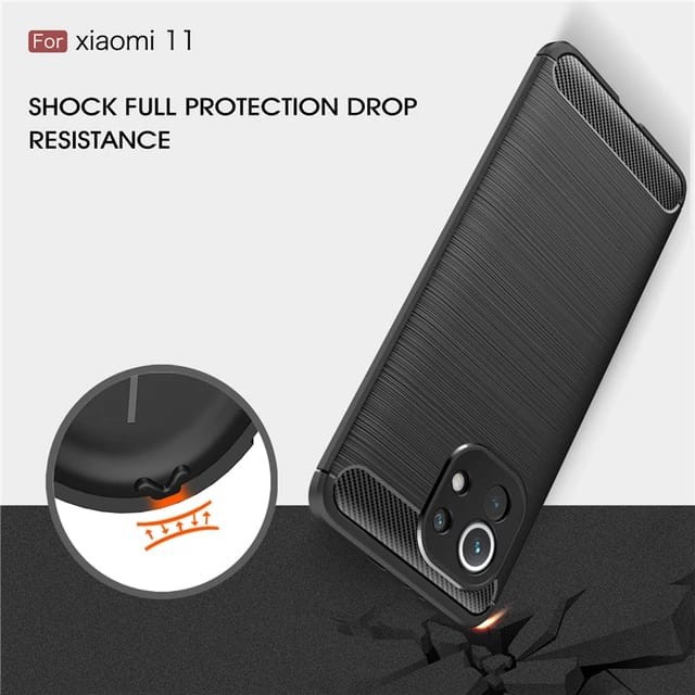 Xiaomi Mi 11 Mi 11 Lite Mi 11 Ultra Mi 10 Mi 10 Pro Mi 9 MI 9 SE Soft Case Brushed Carbon