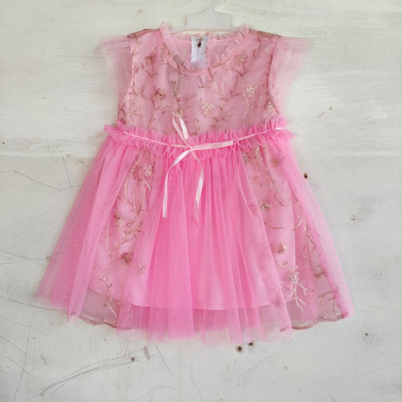 Dress anak 1 2 3 tahun gaun anak cewek perempuan terbaru ( dress ninda nandini )