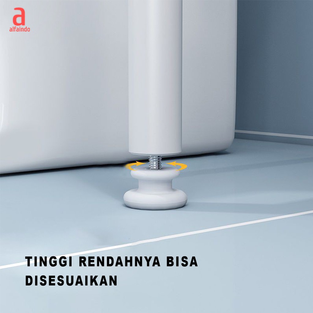 Alfaindo Rak Kamar Mandi Mesin Cuci Toilet Organizer Besi RM003 Kuat Awet