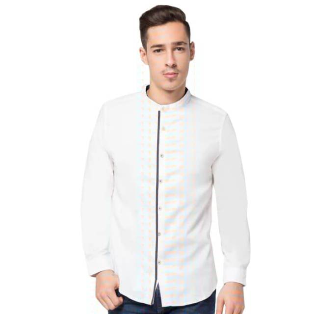 VM kemeja muslim  krah sanghai slimfit