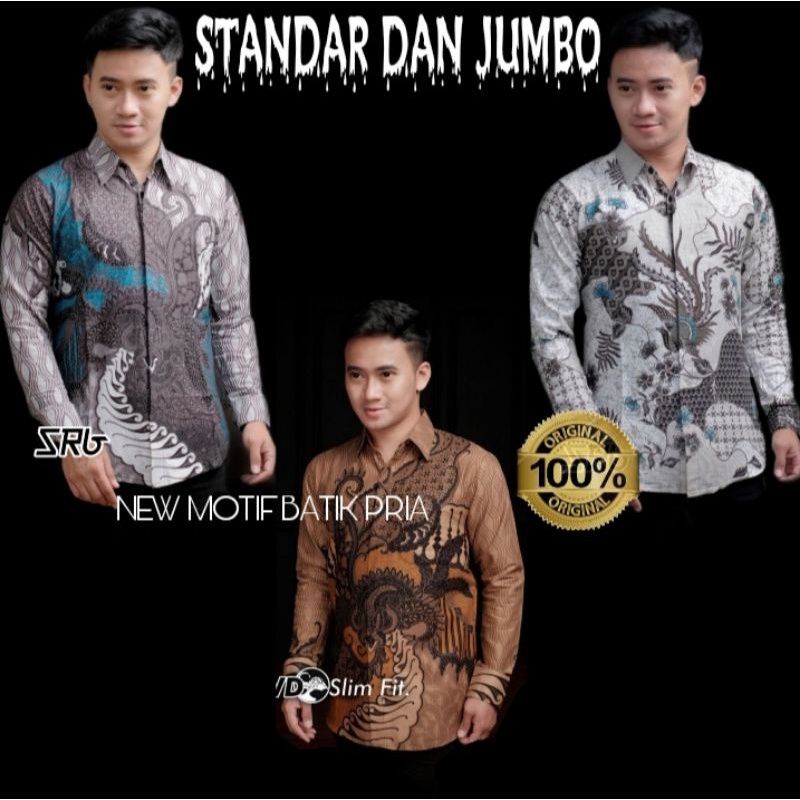 KEMEJA BATIK  .FASHION PRIA MODEL PREMIUM HEM  LENGAN (PANJANG) KATUN PRIMA MURAH M L XL XXL