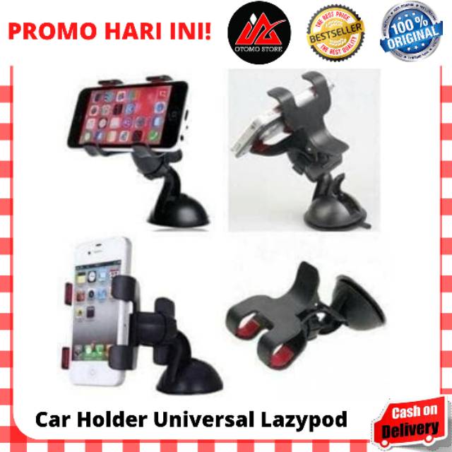 CAR HOLDER UNIVERSAL Lazypod Phone Holder 360 Derajat Car Holder Hp Mobil Phone Mount Handphone Gps