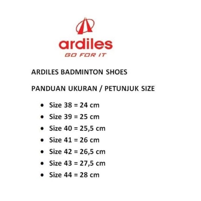 SEPATU BADMINTON APPERGIO ARDILES 100% ORI