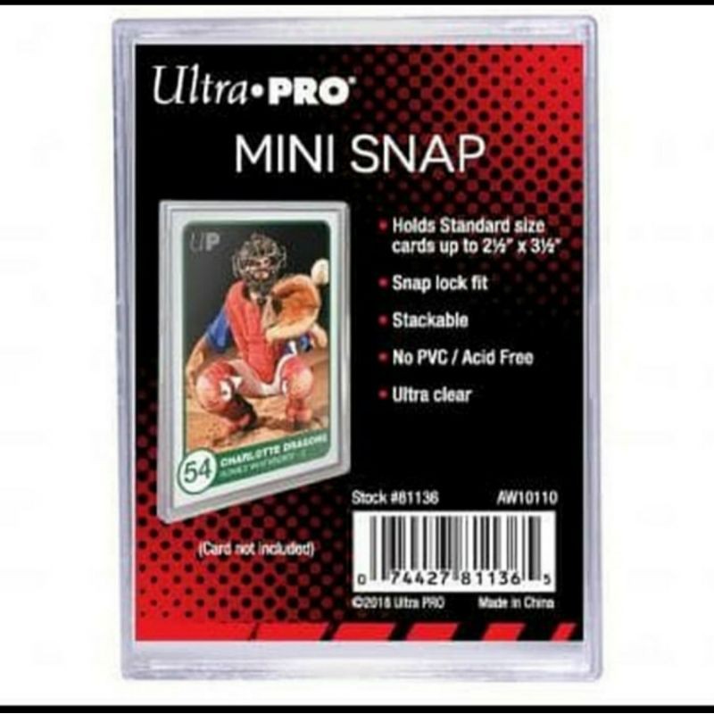 ultra pro mini snap card photocard pc acrylic holder