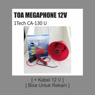 TOA Megaphone Pengeras Suara Untuk Motor Mobil 12 Volt V Bisa Rekam Suara USB Flash Disk Perekam
