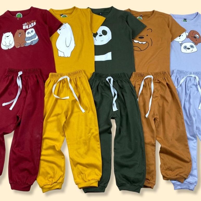 [BE.25Au22ᵀ] Setelan bare bears celana panjang size 246810 pineapple kids