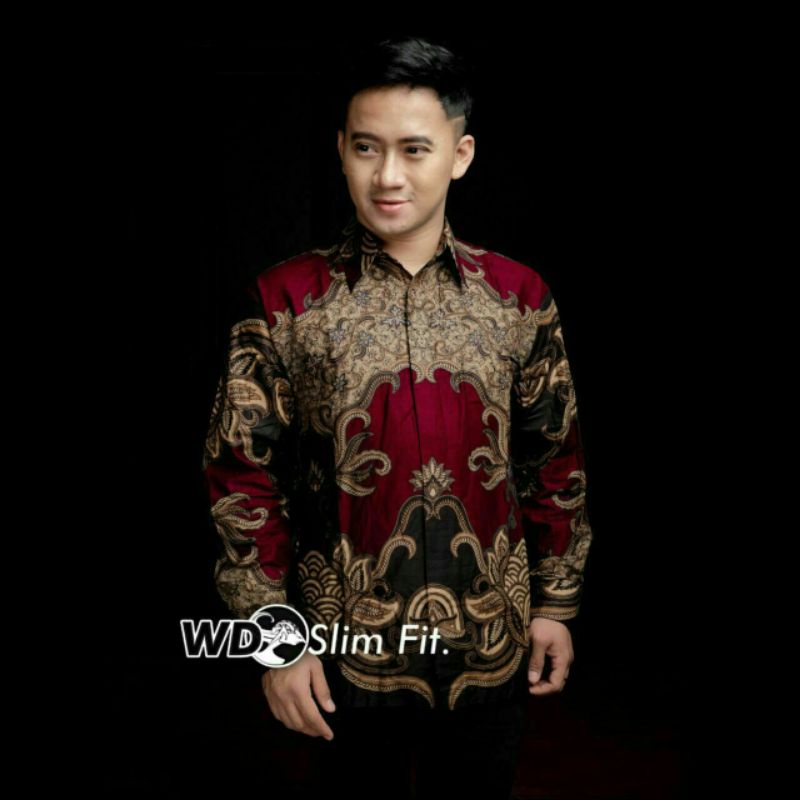 Batik Pria Lengan Panjang BATIK NAKULA HRB026 motif KERATONAN Kode 002 Reguler