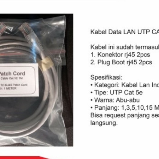 Kabel lan utp cat 5e kabel lan rj 45 kabel internet rj45 3M