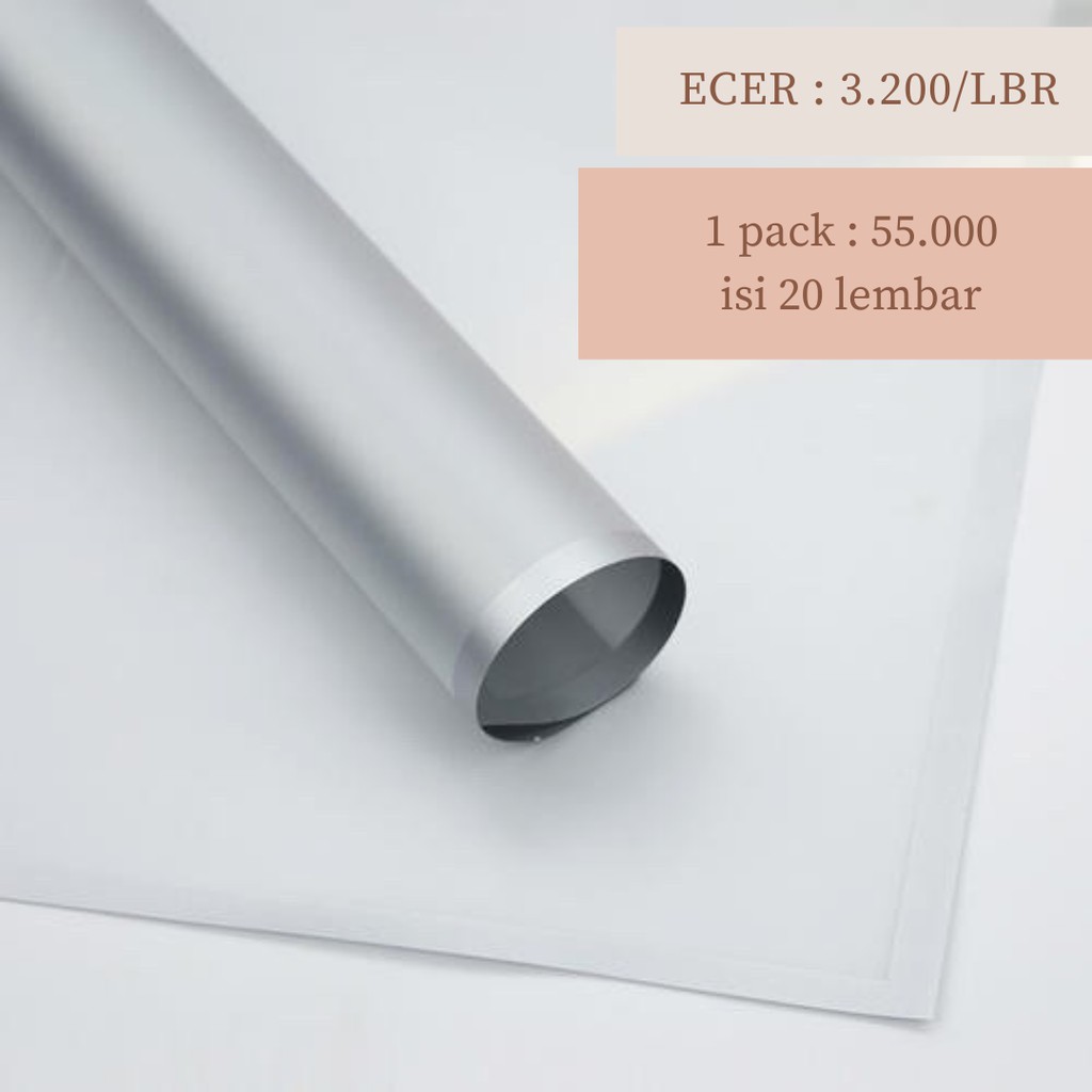[1 PACK : 20 LEMBAR] TRAWANG FULL COLOR CELLOPHANE 58CM X 58CM KERTAS BUNGA WRAP BUNGA KOREA PAPER FRAME TRAWANG