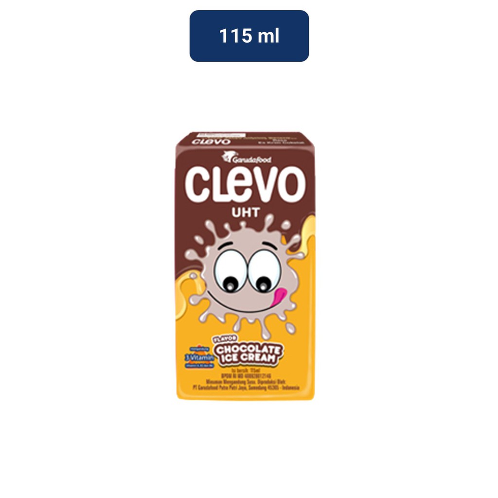 Clevo UHT Rasa Ice Cream Coklat 115ml