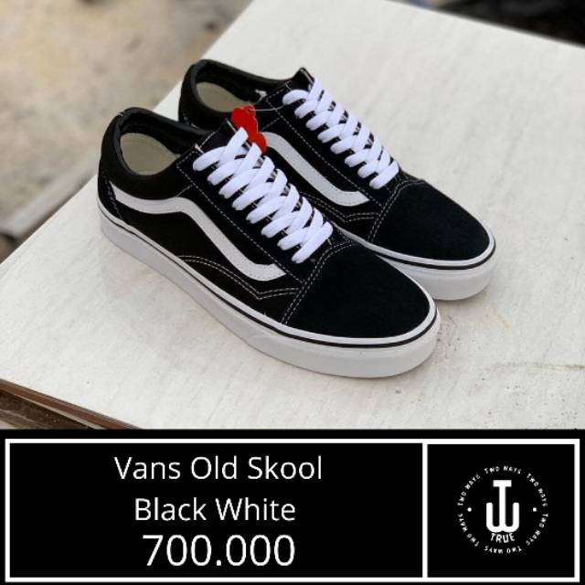 SNEAKERS COWOK HITAM BIRU MISTY  Sepatu Vans Original | Vans Oldskool Black White Global Market