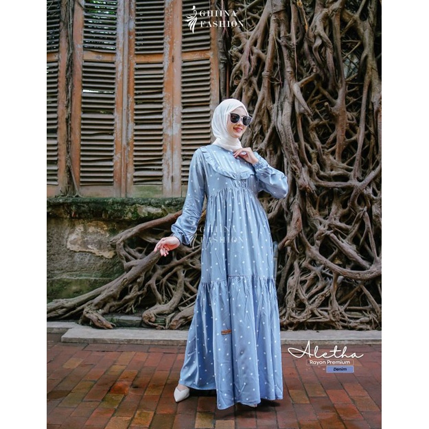 ALETHA DRESS by Ghina Fashion // HOMEDRESS RUFFLE KEKINIAN HOMEYDRESS ANAK MUDA REMAJA DEWASA DRESS 