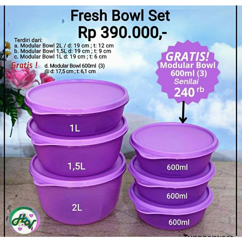 Tupperware(fresh_bowl_set)