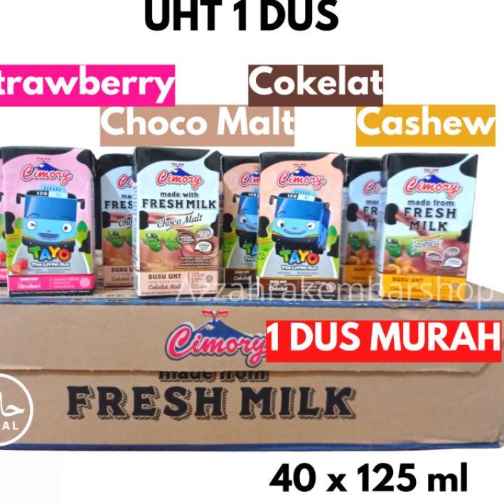 

Kekinian - Cimory Milk Susu UHT Kotak 125ml 1 Dus Karton Tayo Coklat Strawberry