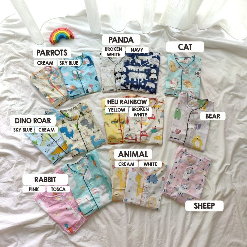 PIYAMA LITTLEARUMA / PIYAMA GEMEZ / PIYAMA COUPLE / PIYAMA KATUN / PIYAMA MOTIF COUPLE IBU ANAK