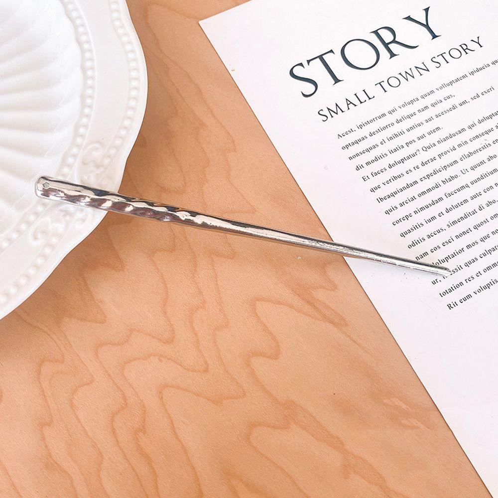 Agustina Wanita Rambut Stik Hiasan Kepala Vintage Untuk Gadis Temperamen Logam Sederhana Garpu Rambut Cina