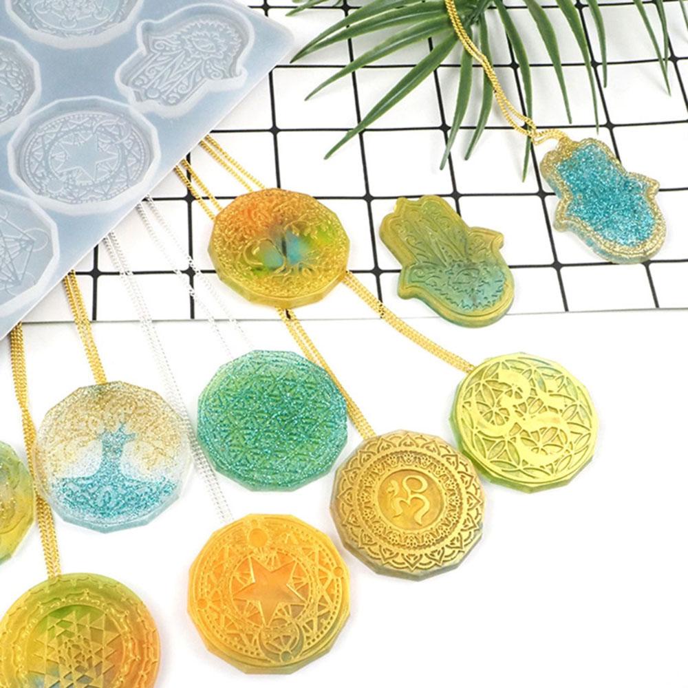 Solighter Cetakan Resin Dekorasi Rumah Hamsa Hand Handmade Silicone Molds
