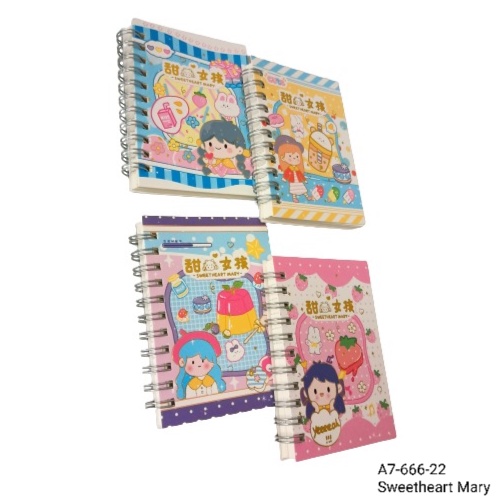 

Diary Notebook Spiral Mini Young & Active , Institute of Monster , Sweetheart Mary Ukuran A7