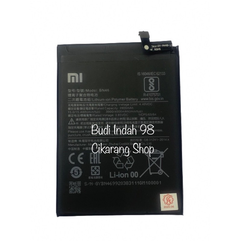 BATERAI XIAOMI REDMI 7 / REDMI NOTE 8 BN46 BATERE BN46 OEM