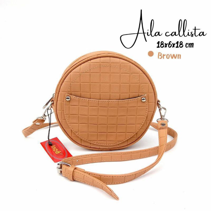 Tas Slempang Wanita Aila Callista By Inoe Tas Anti Air Waterproof Best Seller Tas OOTD Simple Elegan