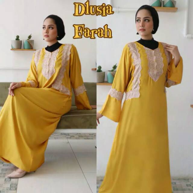 Daster arab DLUSIA FARAH Dress Rayon Original