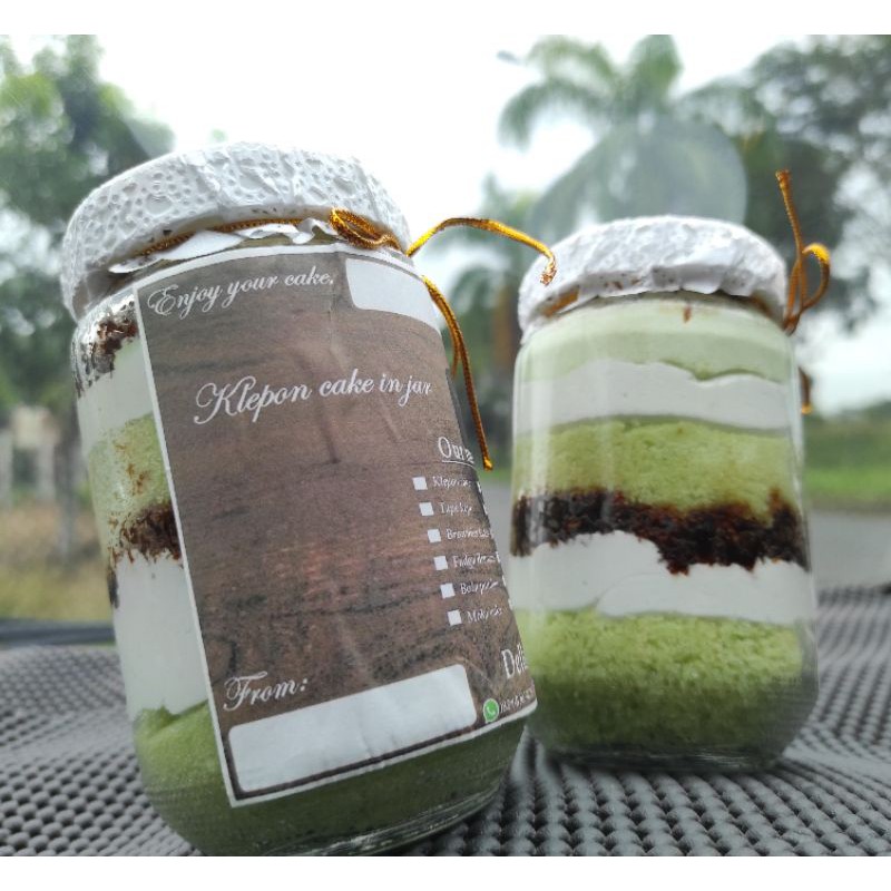 

Klepon cake in jar | klepon cake dalam toples