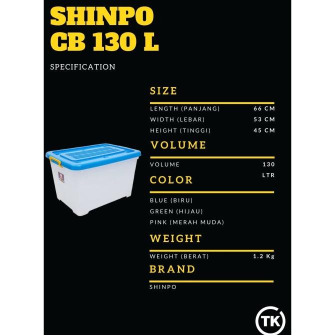 

Barang Baru Shinpo Container Box 130 Liter (By Gojek)
