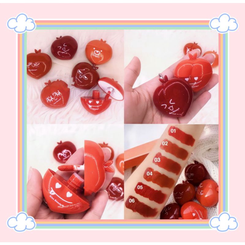 PROMO PERBOX!!! LIP GLOSS KISS BEAUTY LOVE BENTUK HATI/BENTUK PEACH  70080