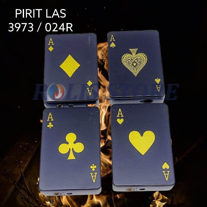 COD - Korek Api Las Remi Slide Sliding Gesek Motif Kartu K113 3973