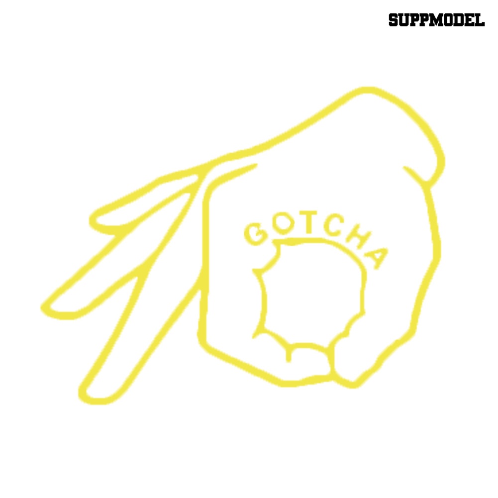 Stiker Decal Motif Gestur Tangan Gotcha Untuk Dekorasi Body / Bumper / Jendela Mobil
