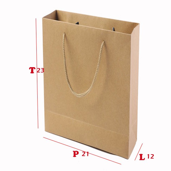 

Paperbag/ Tas kertas 10 pcs custome size 23*21*12 Kraft polos/logo