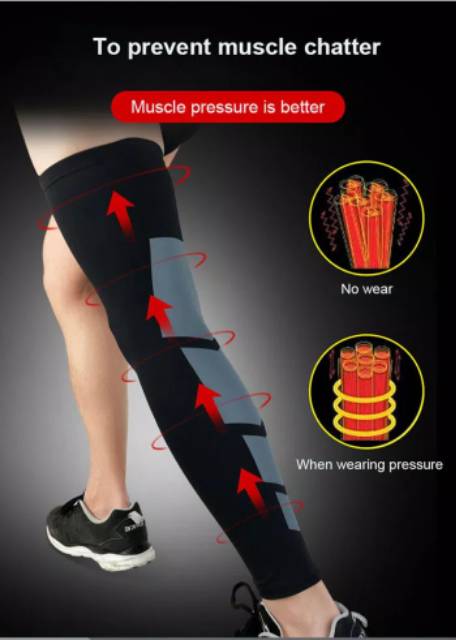 Knee Long Support Elastic - Pelindung Lutut Kaki Panjang Voli Basket Sepeda Dll