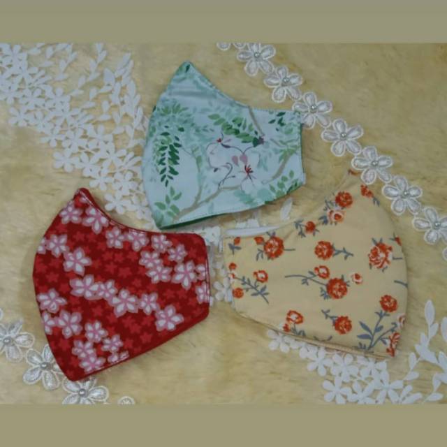 Masker non medis isi 3bahan katun Jepang